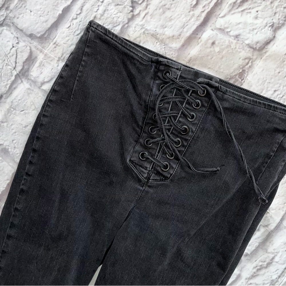 FREE PEOPLE Skinny Black Wash Jeans sz 30